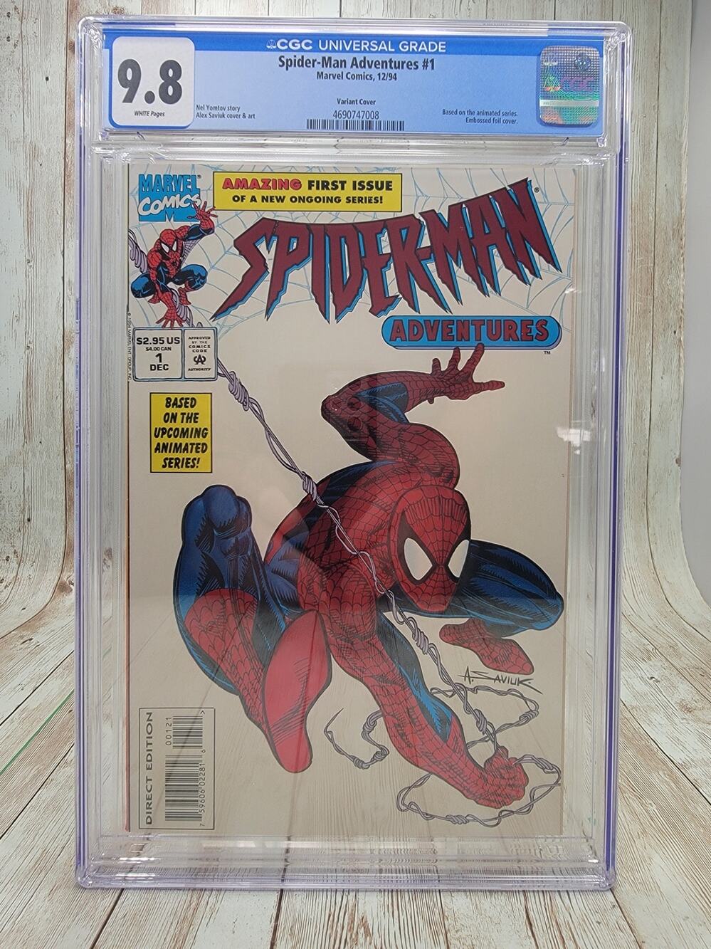 Spider-Man Adventures #1 1994 Direct Edition CGC 9.4 Variant Embossed Foil Cover